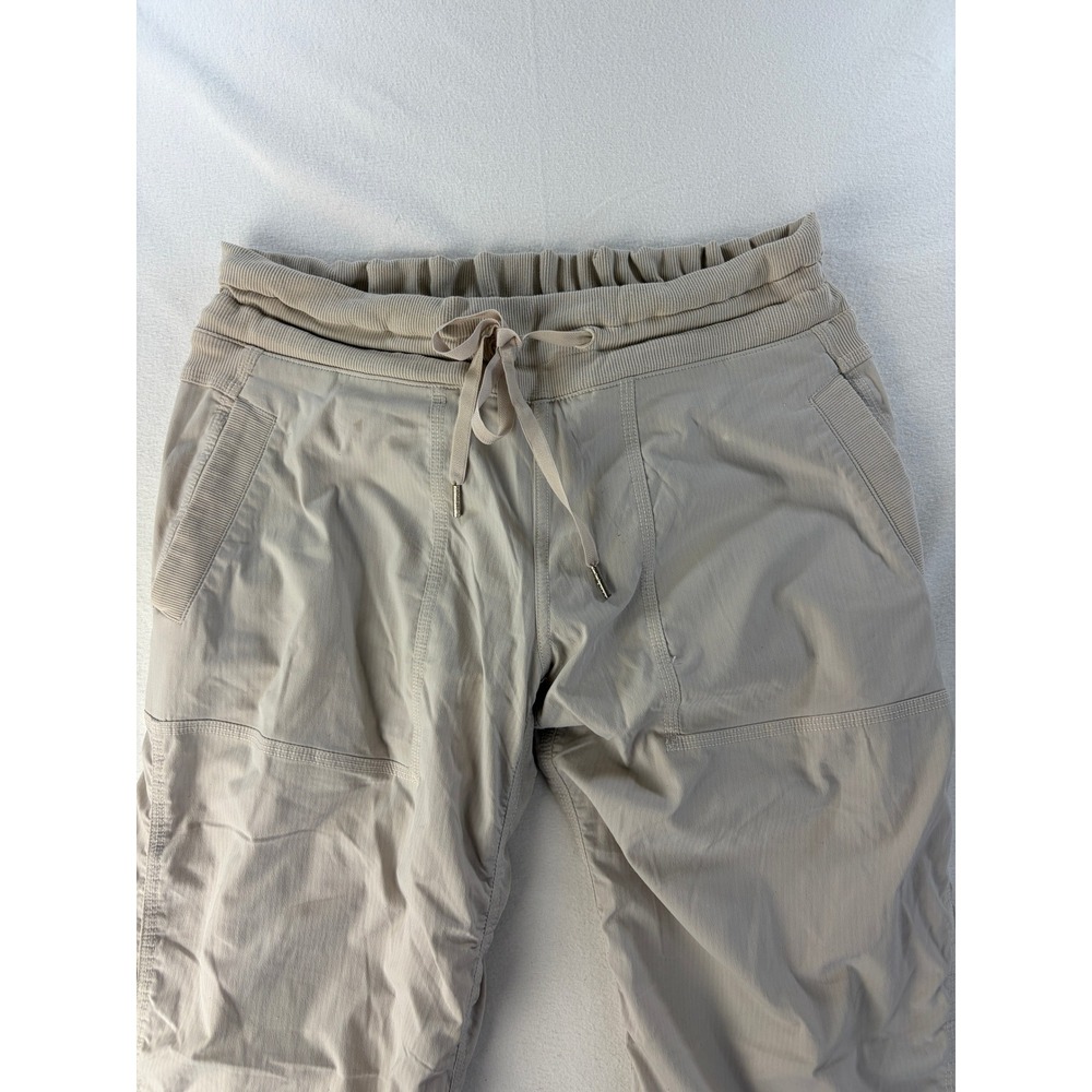 Lululemon Dance Studio Pant II with Liner Size 8 Ruched Dune Cream Lined - Picture 5 of 9